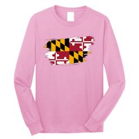 Maryland Flag Marylander Maryland Flag State Pride Long Sleeve Shirt