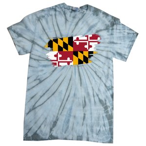 Maryland Flag Marylander Maryland Flag State Pride Tie-Dye T-Shirt