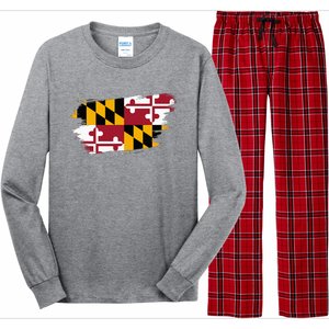 Maryland Flag Marylander Maryland Flag State Pride Long Sleeve Pajama Set