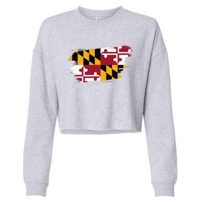 Maryland Flag Marylander Maryland Flag State Pride Cropped Pullover Crew