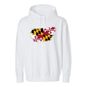 Maryland Flag Marylander Maryland Flag State Pride Garment-Dyed Fleece Hoodie