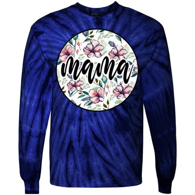 Mama Floral Mom Flower Mother's Day Tie-Dye Long Sleeve Shirt