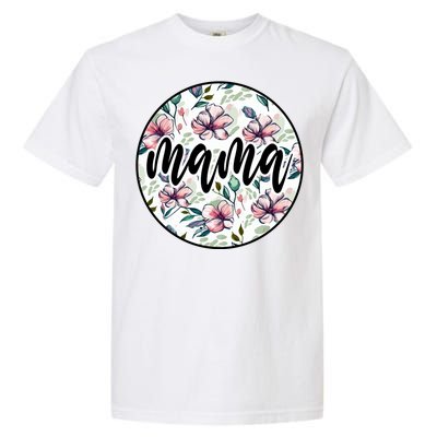 Mama Floral Mom Flower Mother's Day Garment-Dyed Heavyweight T-Shirt