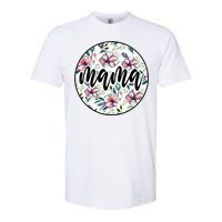 Mama Floral Mom Flower Mother's Day Softstyle CVC T-Shirt