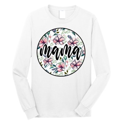 Mama Floral Mom Flower Mother's Day Long Sleeve Shirt