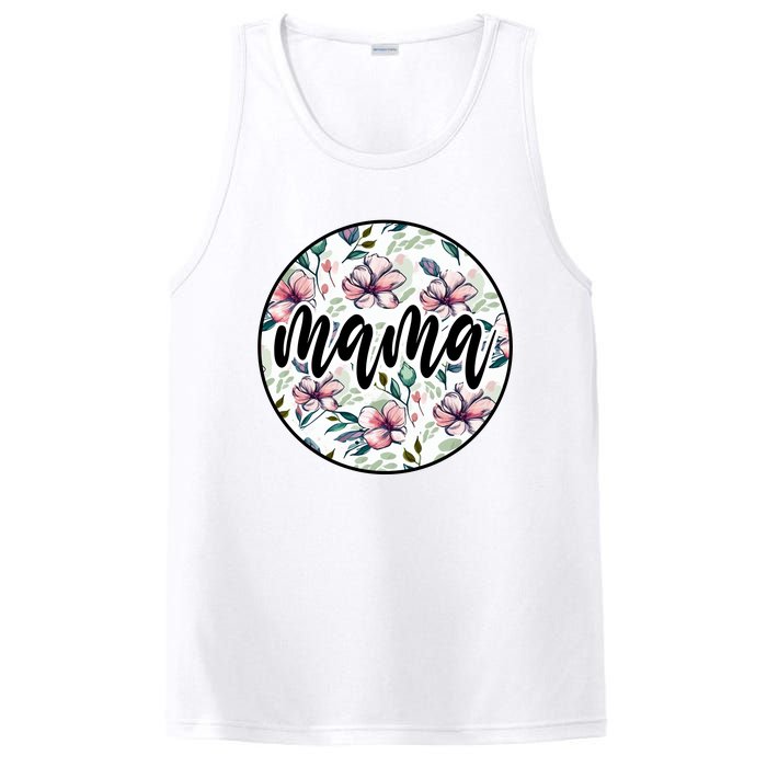 Mama Floral Mom Flower Mother's Day PosiCharge Competitor Tank