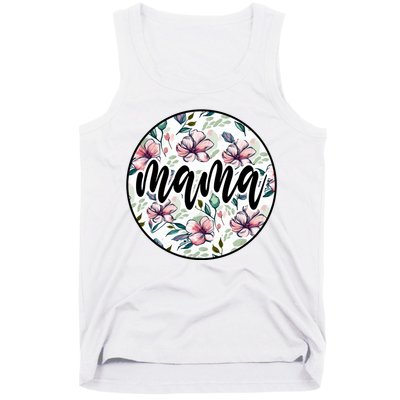 Mama Floral Mom Flower Mother's Day Tank Top