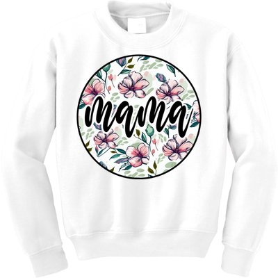 Mama Floral Mom Flower Mother's Day Kids Sweatshirt