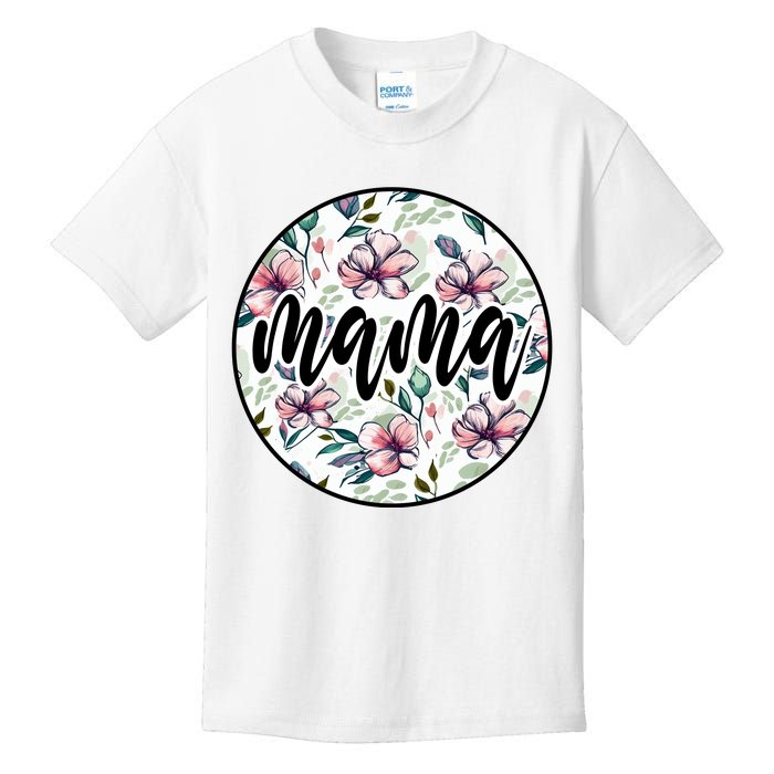 Mama Floral Mom Flower Mother's Day Kids T-Shirt