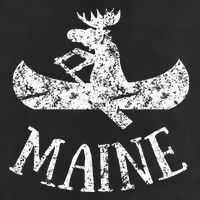 Maine Funny Moose Canoe Vacation 11oz C Handle Ceramic Mug