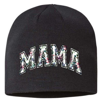 Mama Floral Mom Flowers Mother's Day Sustainable Beanie