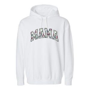 Mama Floral Mom Flowers Mother's Day Garment-Dyed Fleece Hoodie