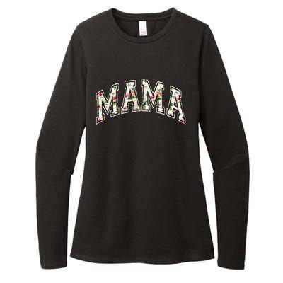 Mama Floral Mom Flowers Mother's Day Womens CVC Long Sleeve Shirt