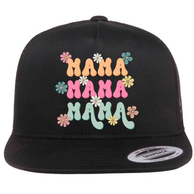 Mama Flowers Mother's Day Mom Floral Flatbill Hat