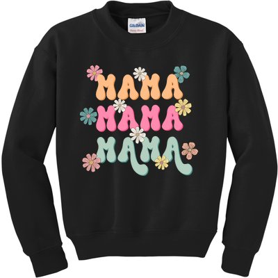 Mama Flowers Mother's Day Mom Floral Kids Sweatshirt