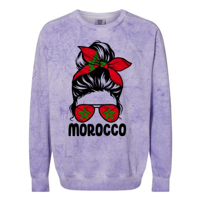 Morocco Flag Moroccan Soccer / Football Gift Colorblast Crewneck Sweatshirt