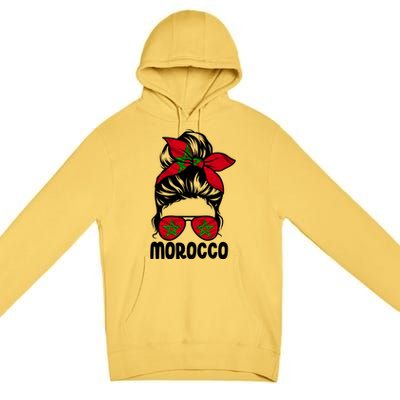 Morocco Flag Moroccan Soccer / Football Gift Premium Pullover Hoodie