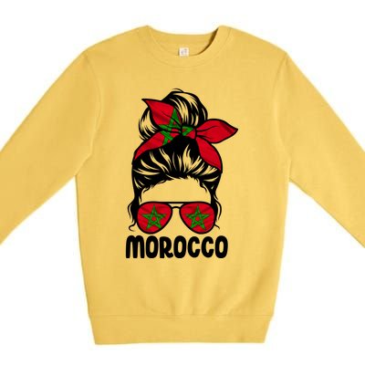 Morocco Flag Moroccan Soccer / Football Gift Premium Crewneck Sweatshirt