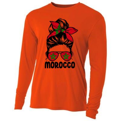 Morocco Flag Moroccan Soccer / Football Gift Cooling Performance Long Sleeve Crew