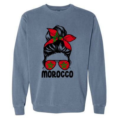 Morocco Flag Moroccan Soccer / Football Gift Garment-Dyed Sweatshirt