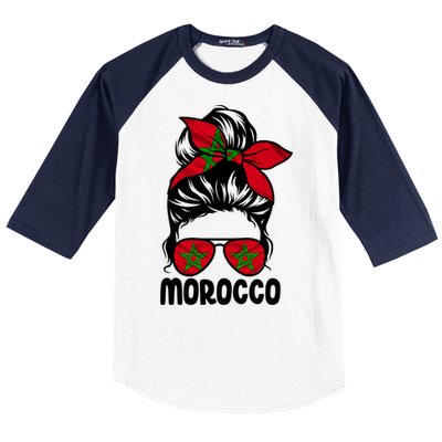 Morocco Flag Moroccan Soccer / Football Gift Baseball Sleeve Shirt