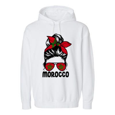 Morocco Flag Moroccan Soccer / Football Gift Garment-Dyed Fleece Hoodie