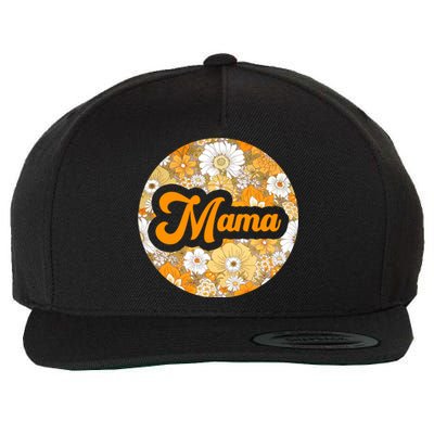 Mama Floral Mother's Day Gift Wool Snapback Cap