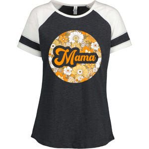 Mama Floral Mother's Day Gift Enza Ladies Jersey Colorblock Tee