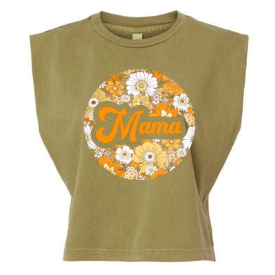 Mama Floral Mother's Day Gift Garment-Dyed Women's Muscle Tee