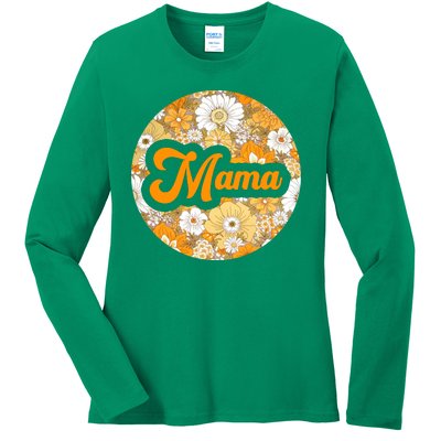 Mama Floral Mother's Day Gift Ladies Long Sleeve Shirt