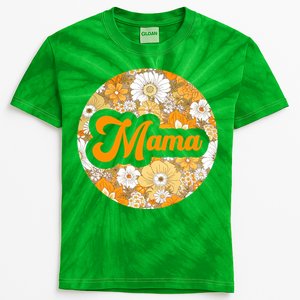 Mama Floral Mother's Day Gift Kids Tie-Dye T-Shirt