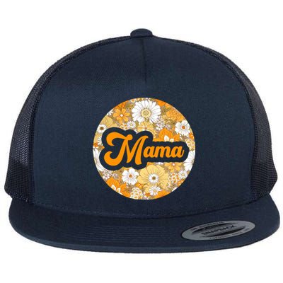 Mama Floral Mother's Day Gift Flat Bill Trucker Hat