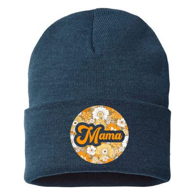 Mama Floral Mother's Day Gift Sustainable Knit Beanie