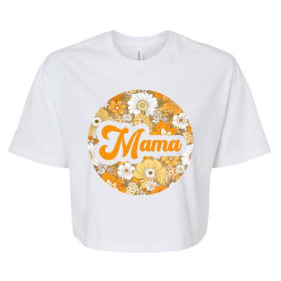 Mama Floral Mother's Day Gift Bella+Canvas Jersey Crop Tee