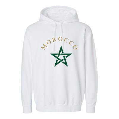 Morocco Flag Garment-Dyed Fleece Hoodie