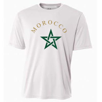 Morocco Flag Cooling Performance Crew T-Shirt