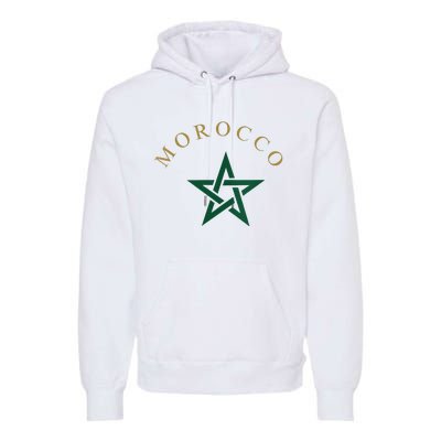 Morocco Flag Premium Hoodie