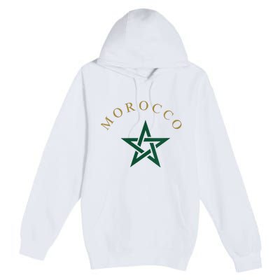 Morocco Flag Premium Pullover Hoodie