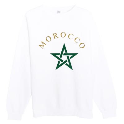 Morocco Flag Premium Crewneck Sweatshirt