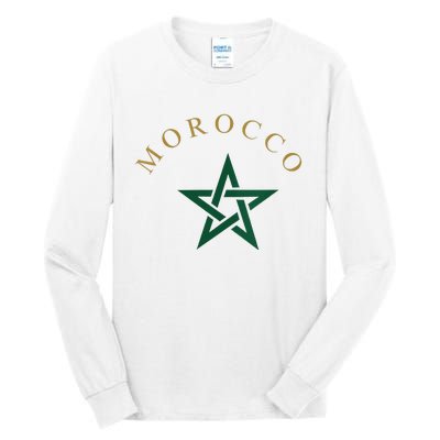 Morocco Flag Tall Long Sleeve T-Shirt