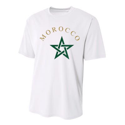 Morocco Flag Performance Sprint T-Shirt