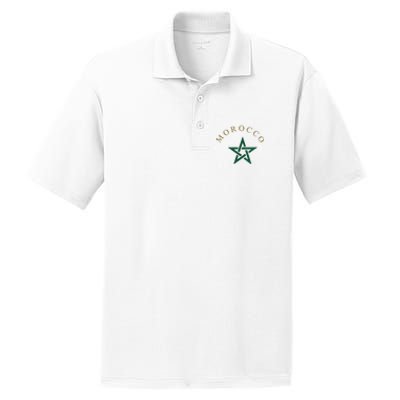 Morocco Flag PosiCharge RacerMesh Polo