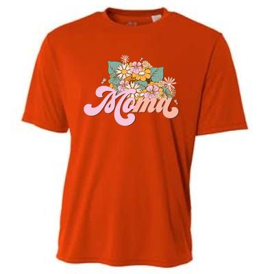 Moma Flower Mom Happy MotherS Day Gift Cooling Performance Crew T-Shirt