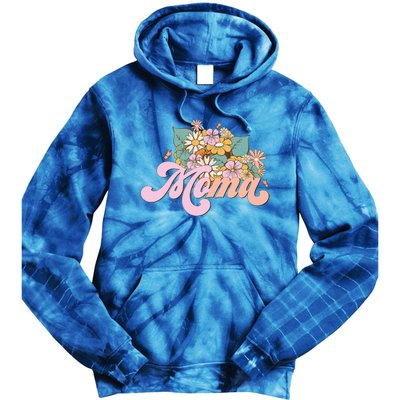 Moma Flower Mom Happy MotherS Day Gift Tie Dye Hoodie