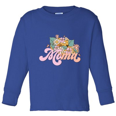 Moma Flower Mom Happy MotherS Day Gift Toddler Long Sleeve Shirt