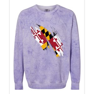 Maryland Flag Marylander Maryland Flag State Pride Colorblast Crewneck Sweatshirt