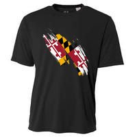 Maryland Flag Marylander Maryland Flag State Pride Cooling Performance Crew T-Shirt