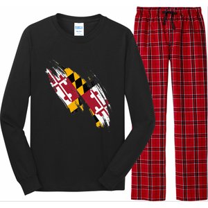 Maryland Flag Marylander Maryland Flag State Pride Long Sleeve Pajama Set