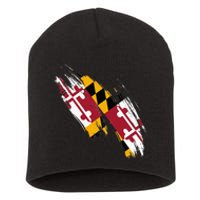 Maryland Flag Marylander Maryland Flag State Pride Short Acrylic Beanie