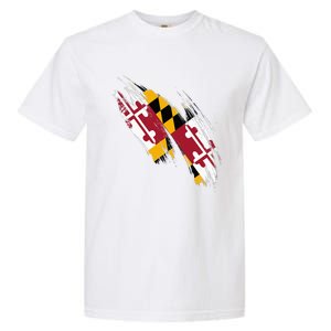 Maryland Flag Marylander Maryland Flag State Pride Garment-Dyed Heavyweight T-Shirt